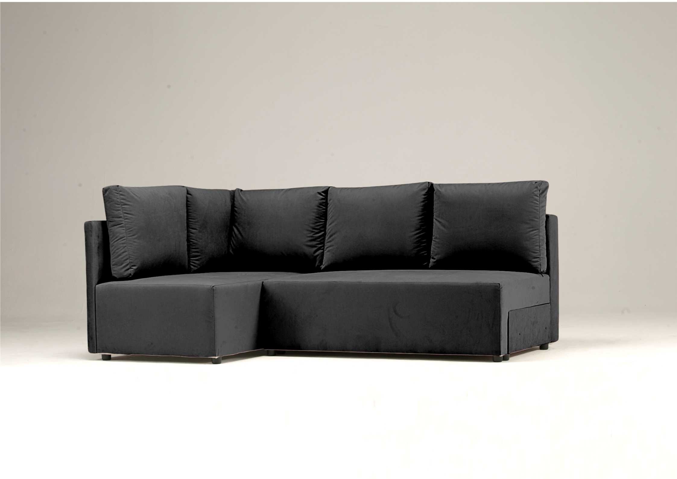 Czarny narożnik rozkładany do bloku